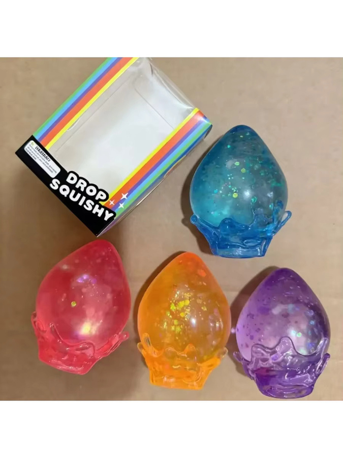 Schylling Wassertropfenförmige Überraschungs-Blindbox, Squeeze-Spielzeug, Lila, ab 3 Jahren - Bild 4