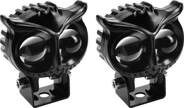 2 Stück Motorrad Mini-LED-Scheinwerfer als Nebelscheinwerfer, superhell, 30 W/45 W, 5000–6500 K, Farbe: Grau/Schwarz - Bild 1