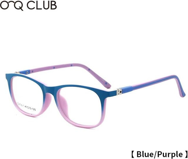 O-Q CLUB Korrektionsbrille Kinder, Quadratisch, Vollrand, TR90, Gray, Unisex - Bild 1