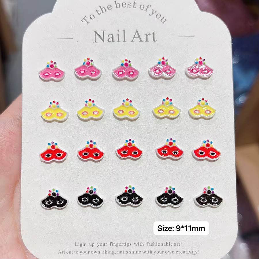 Zhou Nailart Cartoon-Augen Harz-Nagel-Charms, 100 Stück, Glänzend - Bild 2