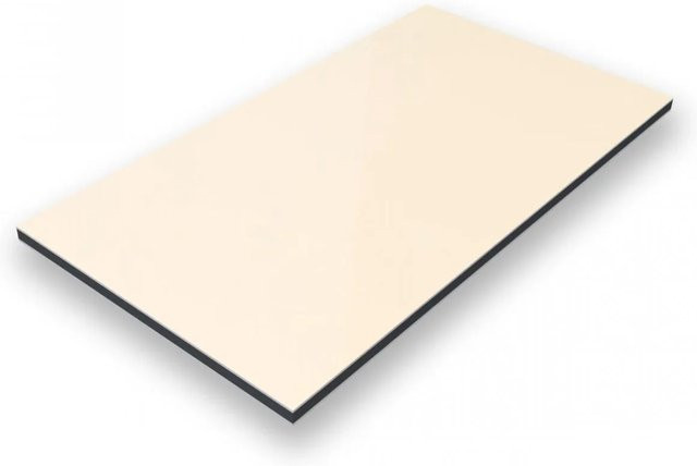 Aluverbund24 Aluminiumverbundplatte Elfenbein RAL 1015, Breite: 75 cm, Länge: 300 cm, Dicke: 3 mm - Bild 1