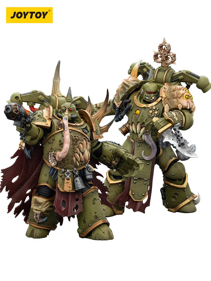 JOYTOY Warhammer 40K Death Guard Plague Marine Champion, Actionfigur, 1/18 - Bild 3