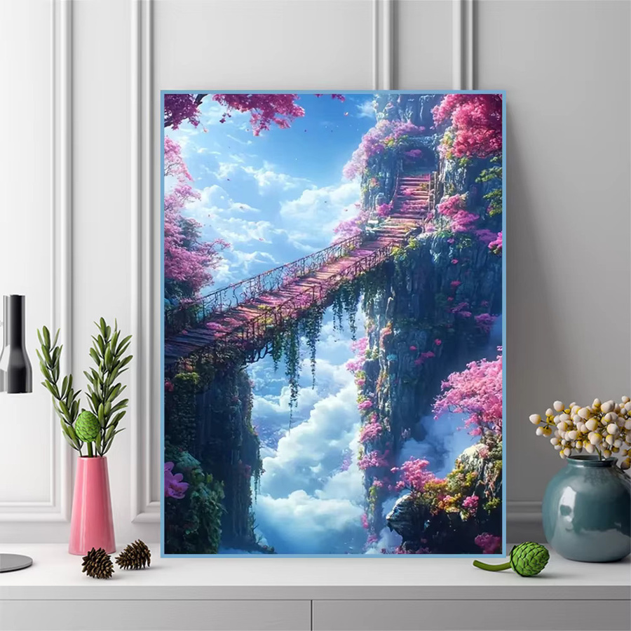 Evershine Diamant-Gemälde Brücke Landschaft, Bastelset, Natur, Bunt / Mehrfarbig - Bild 3