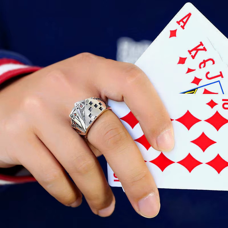 LENNIK Poker Ring, Silber, Unisex - Bild 2