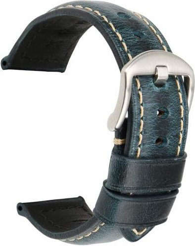 Puntos Uhrenarmband Echtleder, Vintage, blau, Unisex - Bild 1