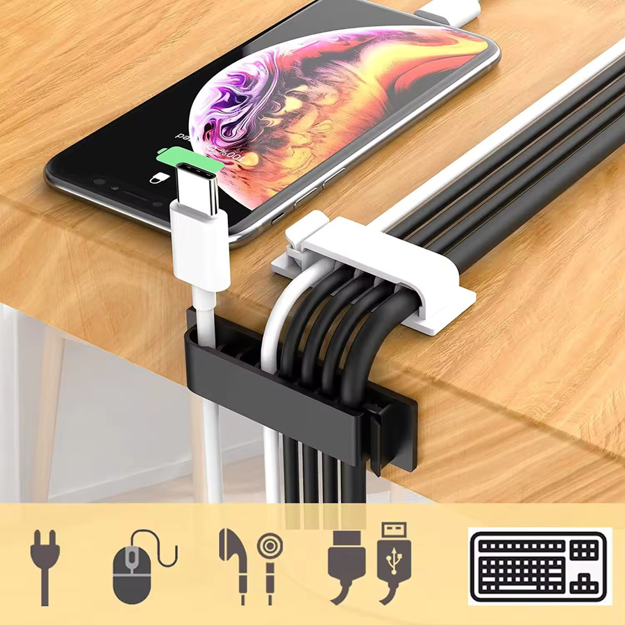 Flexibler Silikon Kabel-Organizer in Schwarz für USB-C Kabel und Zubehör - Bild 3