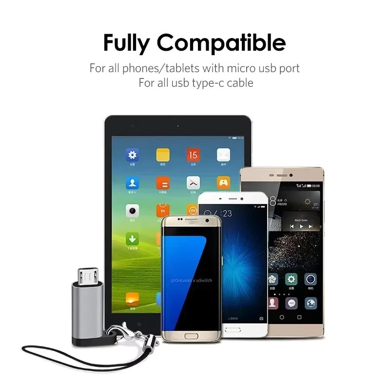 USB-C auf Micro-USB und Mini-USB Buchsenkonverter aus Aluminiumlegierung für Xiaomi und Samsung - Bild 3