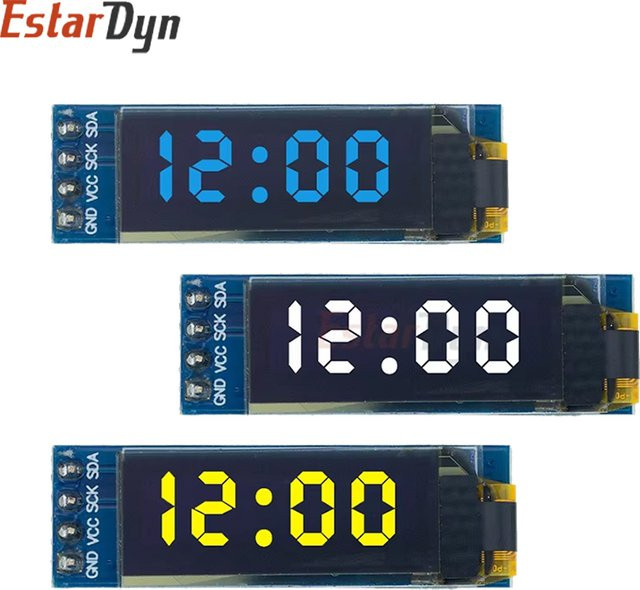 Estardyn OLED-Modul 0,91 Zoll 128x32 Display mit IIC I2C Schnittstelle in Weiß/Blau - Bild 1