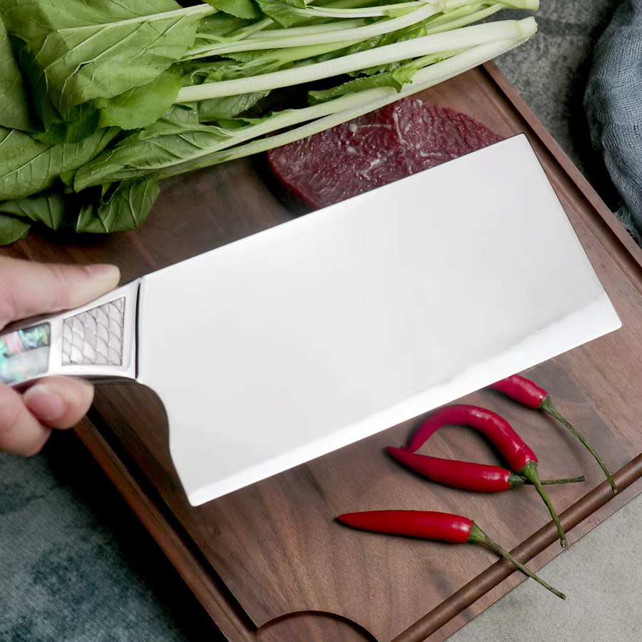 JUMCSONG N690 Spiegellicht Schneidemesser aus Edelstahl in Weiß für Fisch und Fleisch - Bild 4