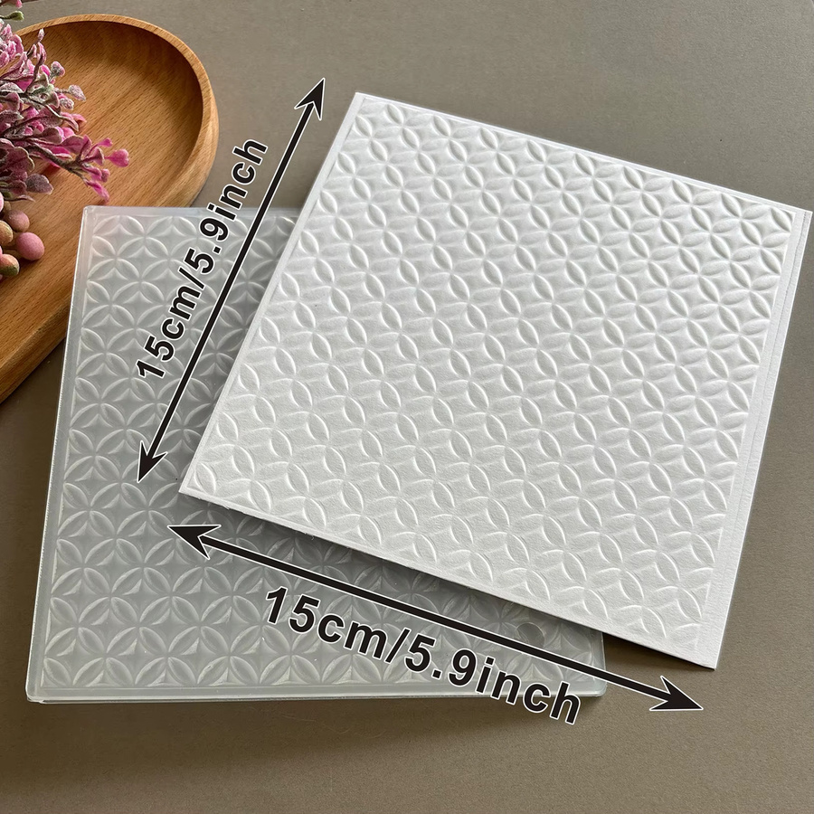 Weißer Kunststoff-Ordner mit 3D-Prägemuster für Karten - Bild 2