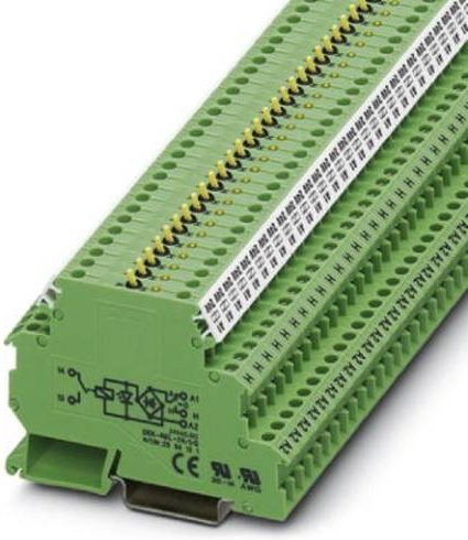 Phoenix Contact DEK-REL- 24/1/S Relaisklemme, 10 Stück, Grün, Nennspannung: 24 V/DC und 24 V/AC, Schaltstrom max.: 3 A, 1 Schließer - Bild 1