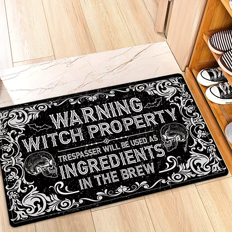 VIKAMA Bodenmatte Gothic Horror Vibe, schwarz, rutschfest und waschbar, B/T: 60 x 40 cm - Bild 2