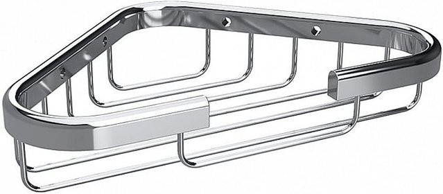 Brillantbad BYTRO Eckseifenkorb aus Messing in Chrom poliert, B/H/T: 11,1 x 17,3 x 3,0 cm - Bild 1