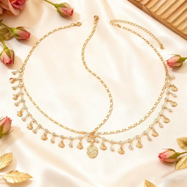 YULIN Kopfkette, Kristall, Gold, Damen - Bild 1
