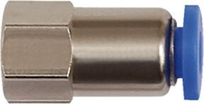 Riegler Gerade Steckverschraubung Blaue Serie mini, M3, Schlauch-Ø 3 mm, Silber - Bild 1