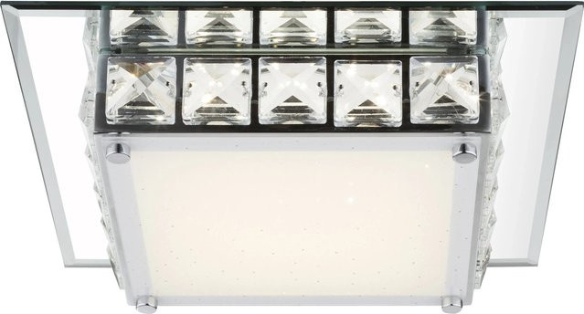 Globo Lighting LED-Deckenleuchte MARGO in Chrom mit Glas und Kristall - Bild 1