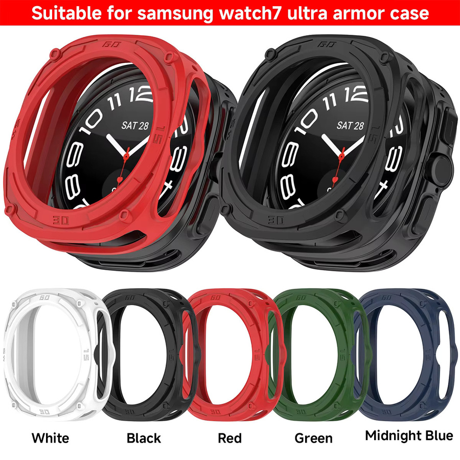 CAOWTAN Displayschutz-Hülle für Samsung Galaxy Watch Ultra 47mm, TPU, Weiß - Bild 6