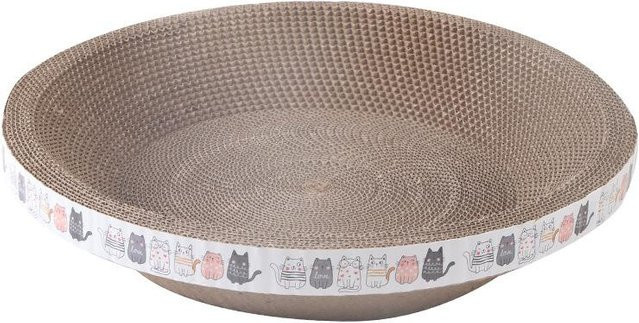 Rundes Kratzbett für Katzen von Pet Products My in Braun, B/T/H: 45 x 45 x 7 cm - Bild 1
