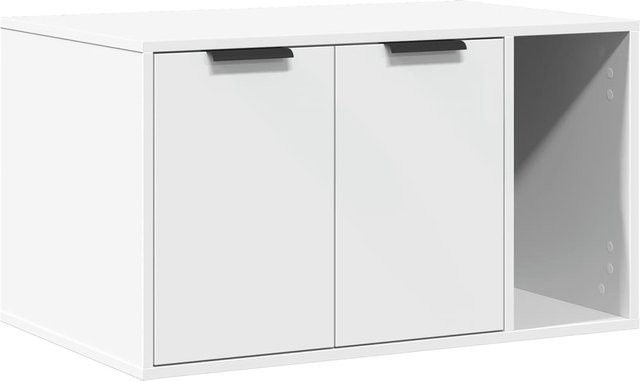 Yiwydaa Katzenklo in Weiß aus lackiertem MDF, B/T/H: 80 x 50 x 45 cm - Bild 1