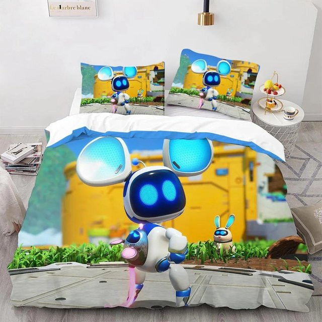 Astro Bot Bettwäsche-Set mit Bettbezug und Kissenbezug, Mehrfarbig, B/H: 200 x 200 cm - Bild 1