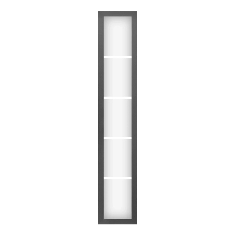 Splendoor Seitenteil für ThermoSpace Haustür in Anthrazit mit Glas und Aluminium, Breite: 30 cm, Höhe: 210 cm - Bild 2