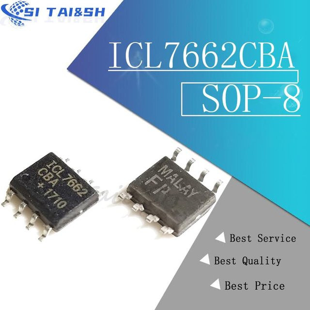 Si Tai&SH ICL7660AIBZ ICL7662 CMOS Spannungsverwandler SOP-8 in Schwarz, 10er Set - Bild 1
