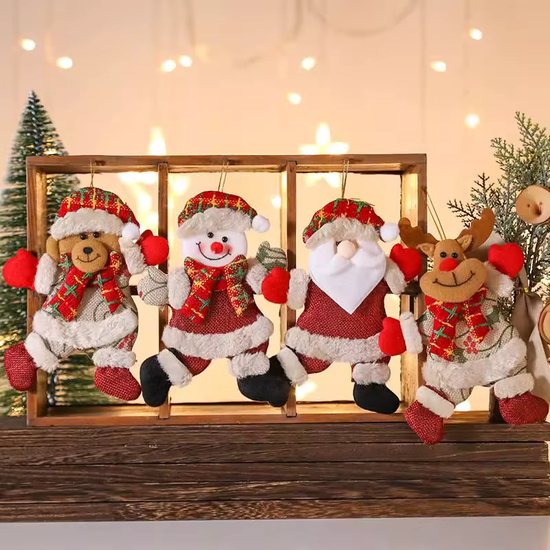 BALONAQ Weihnachtsanhänger Weihnachtsmann und Schneemann als DIY Dekoration für das Zuhause, Mehrfarbig - Bild 3