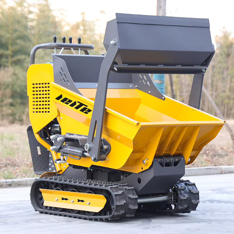 LEITE Mini-Dumper Raupendumper mit Hydraulik-Selbstladefunktion in Gelb (800kg/500kg) - Bild 4