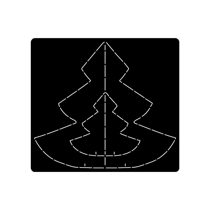 YOMDID Handgefertigte DIY-Weihnachtsbaum-PET-Nähvorlage für Weihnachtsdekorationen und Heimdekor - Bild 5