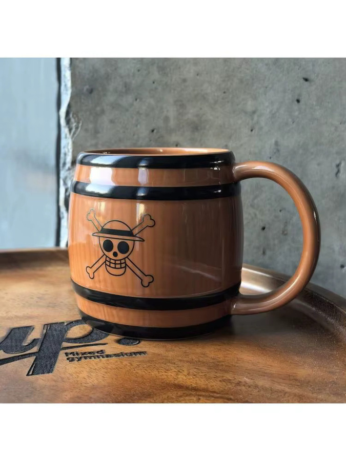 Bandai One Piece Strohhut Flotte Barrel Becher, Keramik Tasse, Cartoon Luffy Becher, Kaffeetasse - Bild 6