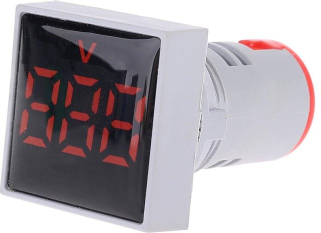 Hikaru Quadratisches Voltmeter AC 20-500V Spannungsanzeige mit roter LED Anzeige - Bild 1