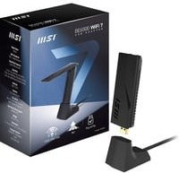 MSI BE6500 WiFi 7 USB-C WLAN-Adapter in Schwarz - Bild 1