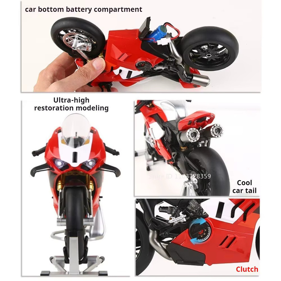 RMZ city Miniatur Modell Motorrad, 1:9, Metall, Rot - Bild 5