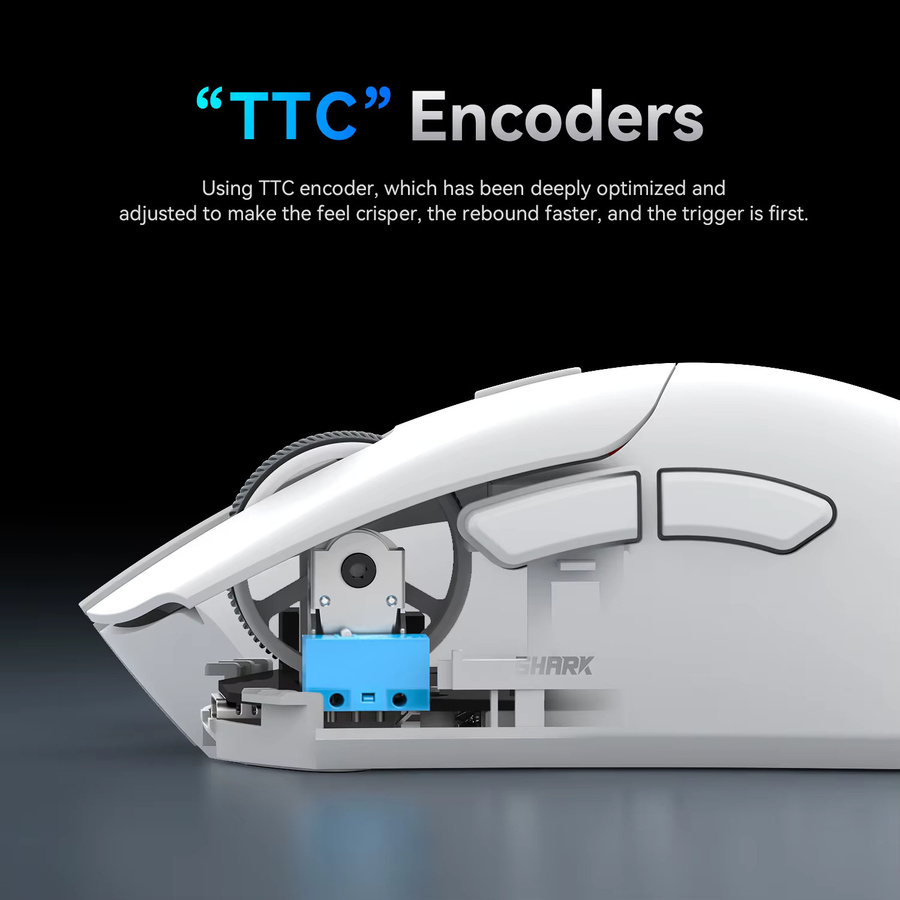 ATTACK SHARK R1 Tri-Mode Gaming-Maus in Weiß mit PixArt PAW3311-Sensor, 18000 DPI und 59 g ultraleichtem Design für PC und Mac - Bild 4