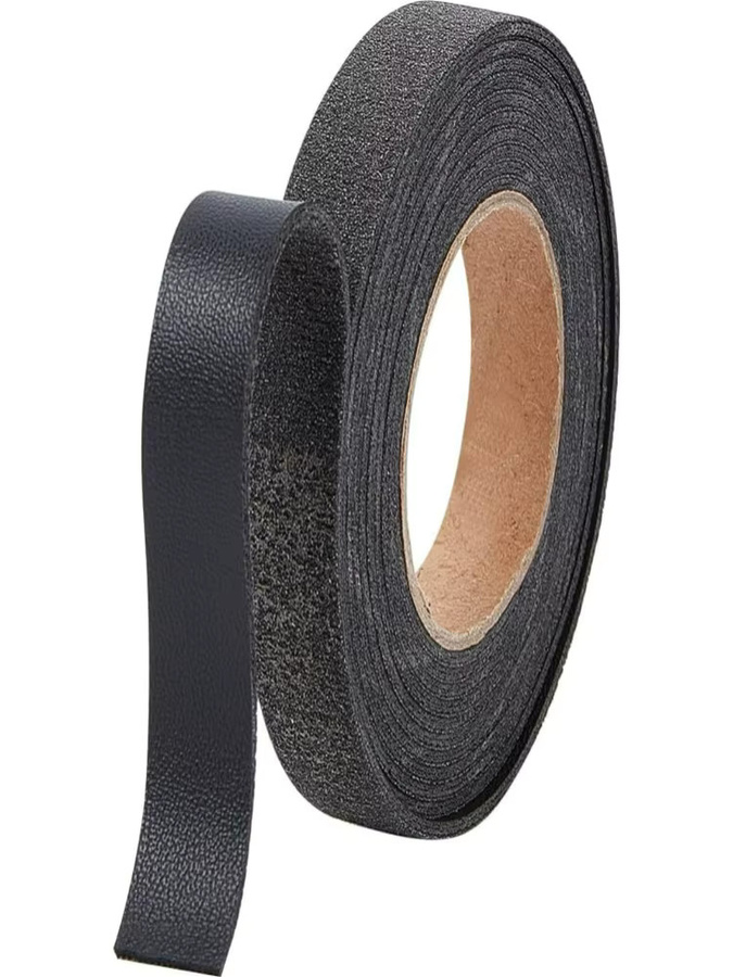 Schwarze Lederriemen Rolle mit Litschi-Maserung, Breite: 1,25 cm, Länge: 200 cm, Dicke: 0,17 cm - Bild 7
