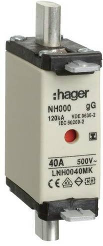 Hager NH-Sicherung LNH0040MK 40A, 3 Stück, Weiß - Bild 1