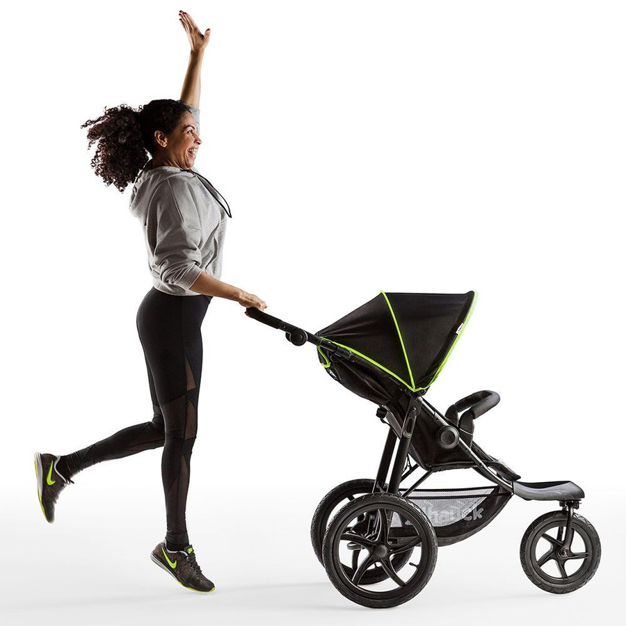 Hauck Buggy und Sportwagen Runner Offroad Jogger mit Luftreifen und Federung in Black Neon Yellow - Bild 10