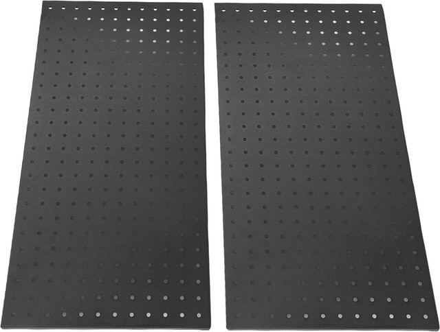 Aimo 2er-Set Metall Lochwand Wandpaneele aus Stahl in Schwarz, B/H: 60,96 x 60,96 cm - Bild 1