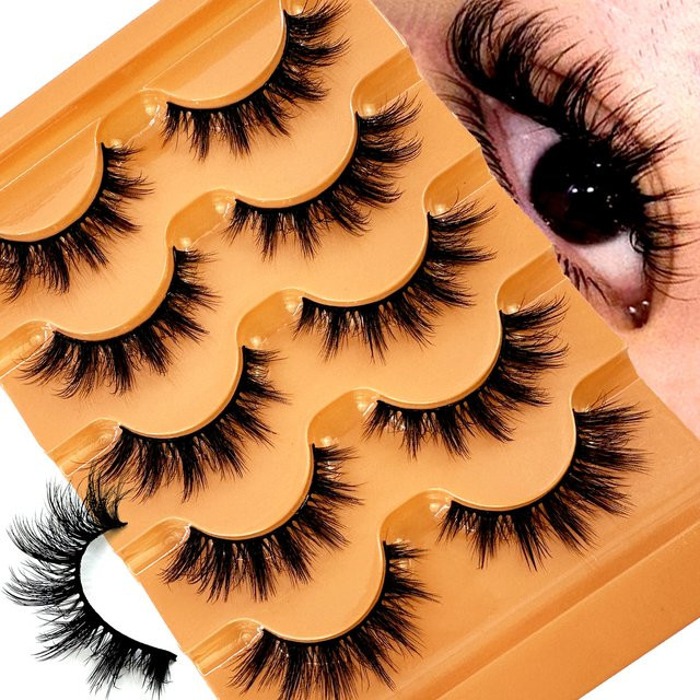 LYBCG Künstliche Wimpern, 5D 8D Volumen, Black, 5 Paar - Bild 1