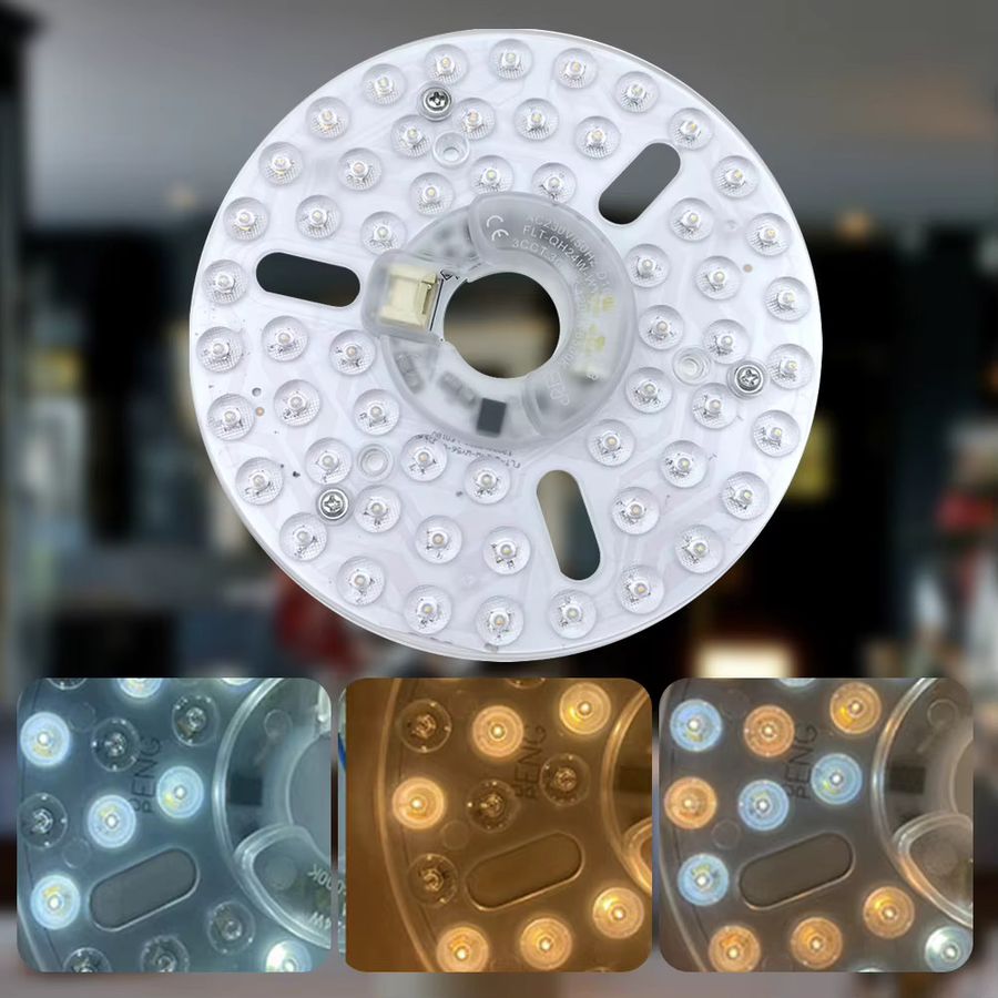 Shunmaii Dimmbares Deckenventilator Ersatzlicht Panel für Pendelleuchten, Runde Unterputz-Deckenleuchte, 3,9/4,9/6,2 Zoll - Bild 2