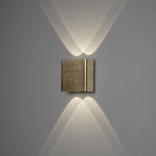 Konstsmide Außenleuchte Chieri Wandlampe Silber B/H/T: 11 x 11 x 6 cm inklusive Leuchtmittel - Bild 1