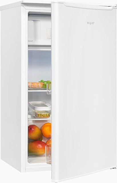 Exquisit Kühlschrank KS104-3-010E in Weiss mit reversibler Tür und LED-Innenbeleuchtung - Bild 1