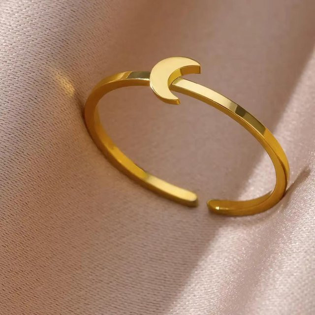 BAUTOBVC Ring Edelstahl, Gold, Unisex, Verstellbar - Bild 1