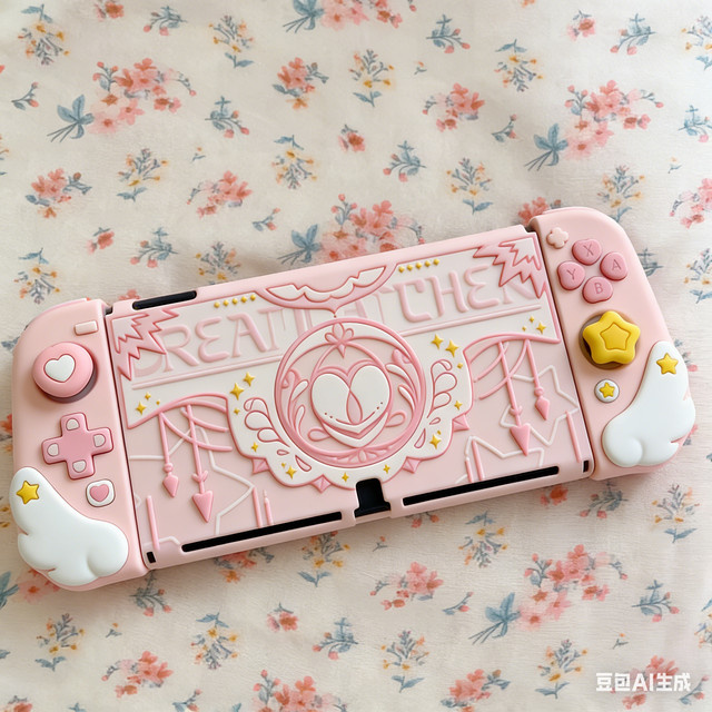Bandai Star Wing Story Silikonhülle für Nintendo Switch 2 in Pink – Stoßfeste Schutzhülle für Mädchen - Bild 1