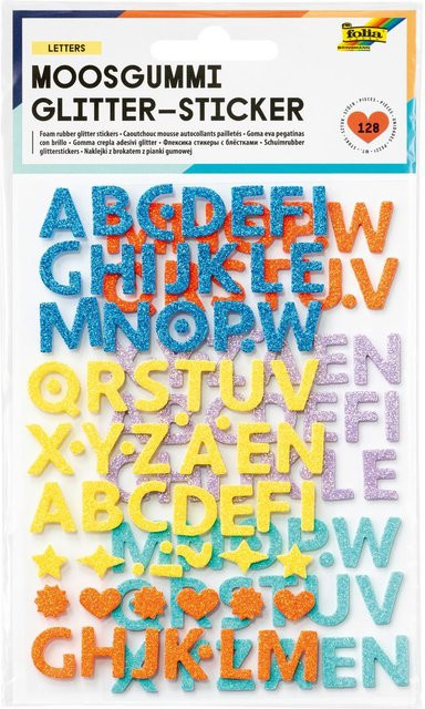 Moosgummi Glitter-Sticker Buchstaben - Bild 1