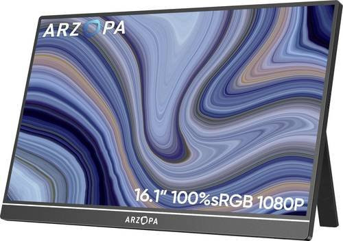 Arzopa LCD-Monitor 16,1 Zoll Full HD IPS Display in Schwarz mit HDMI, USB-C und USB-A - Bild 1