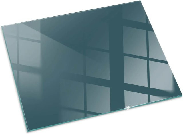 Tulup Glasplatte für Kamin in Türkis, B/T: 80 x 60 cm - Bild 1