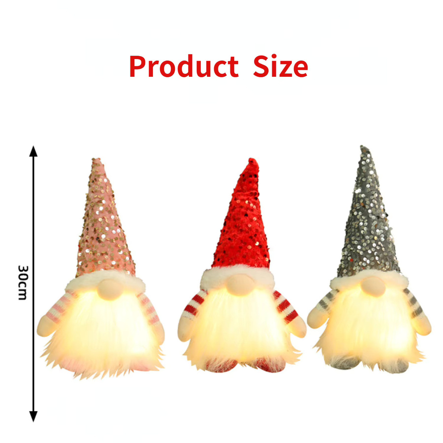 Leclstar Weihnachts-Pailletten-Zwergpuppe, Plüsch-Zwerg, Bunt - Bild 5