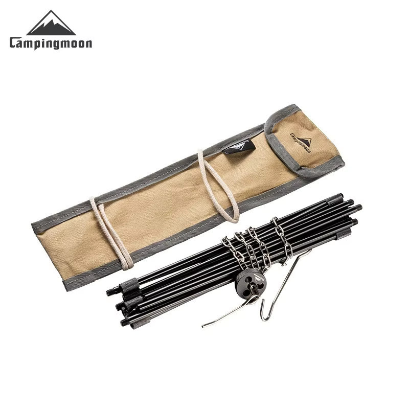 CAMPINGMOON Kochstativ MS-105-BK Bushcraft-Aufhänger für Outdoor Camping und BBQ Grillständer in Schwarz, Höhe: 107,0 cm, Breite: 67,5 cm - Bild 5