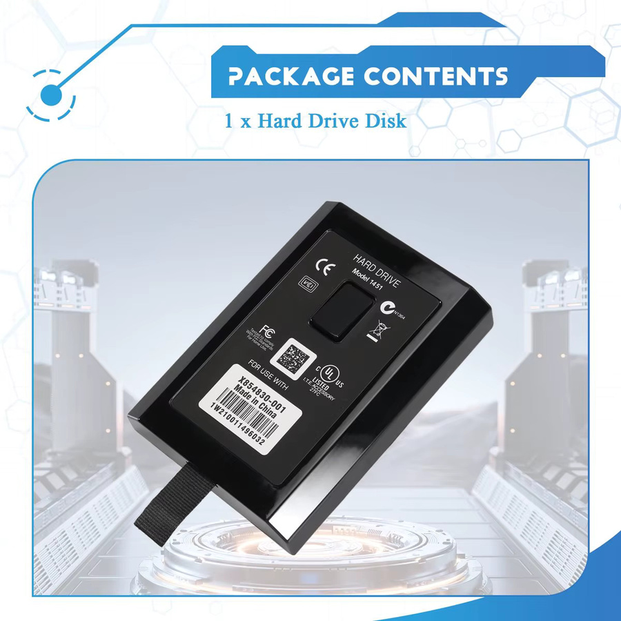 AklAk Interne HDD Festplatte für Xbox 360 Slim, 250 GB, Schwarz - Bild 3